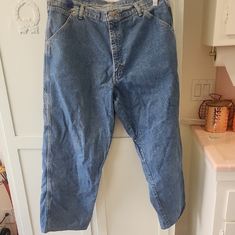 36 X 28 Wrangler Carpenter's Men's Blue Jeans